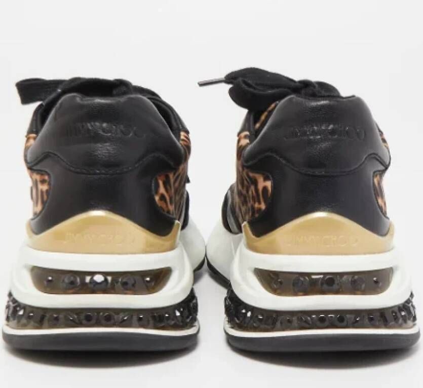Jimmy Choo Pre-owned Leather sneakers Black Dames