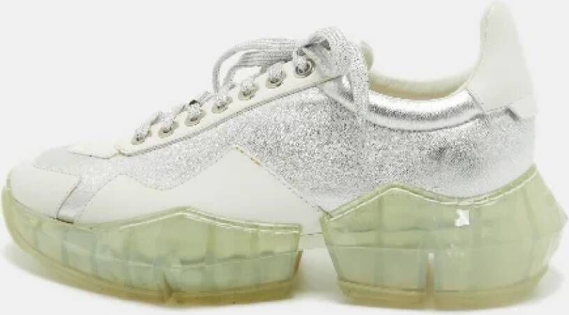 Jimmy Choo Pre-owned Leather sneakers White Dames