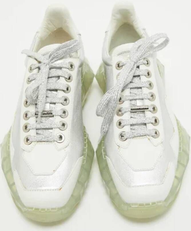 Jimmy Choo Pre-owned Leather sneakers White Dames