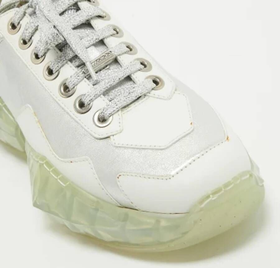 Jimmy Choo Pre-owned Leather sneakers White Dames