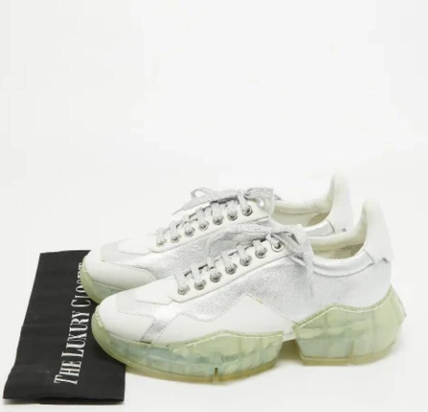 Jimmy Choo Pre-owned Leather sneakers White Dames