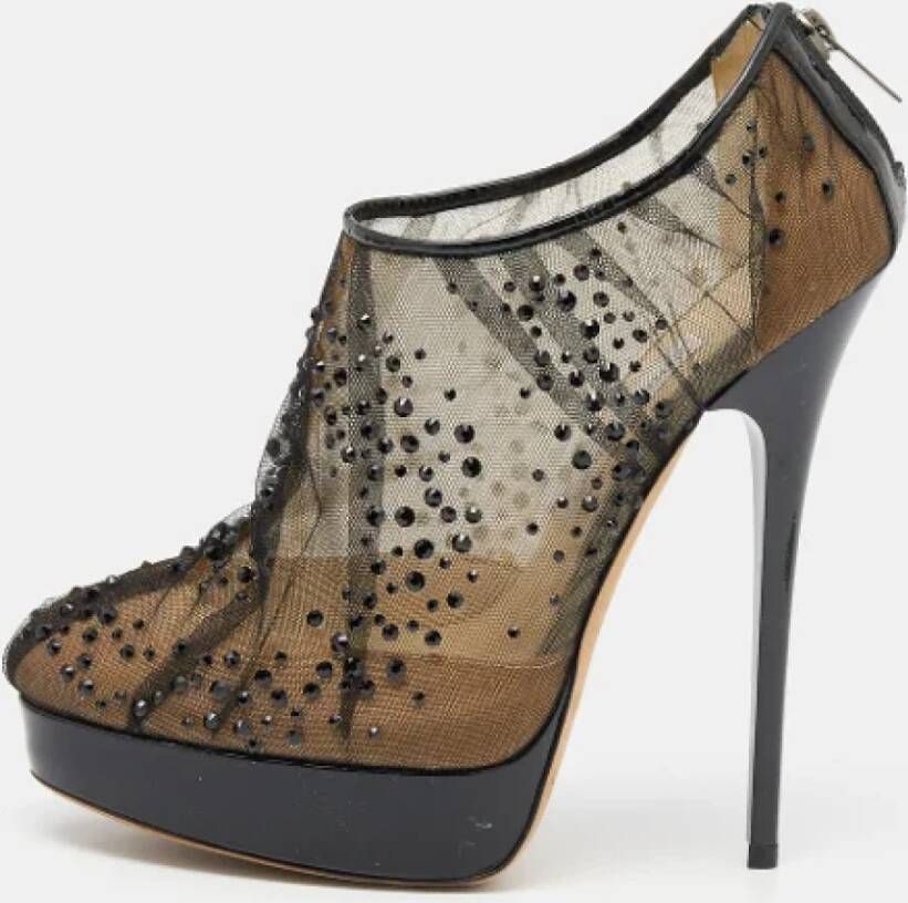 Jimmy Choo Pre-owned Mesh boots Black Dames