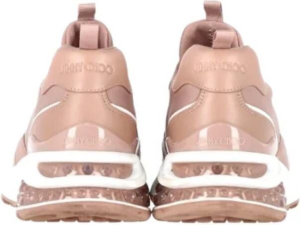 Jimmy Choo Pre-owned Nylon sneakers Pink Dames