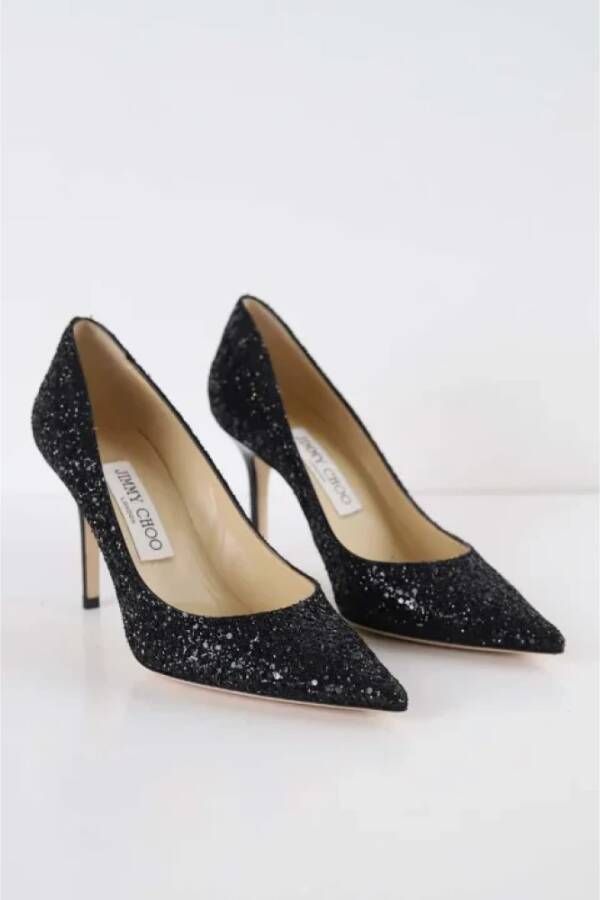 Jimmy Choo Pre-owned Polyester heels Black Dames