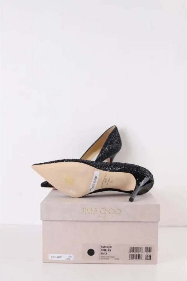 Jimmy Choo Pre-owned Polyester heels Black Dames