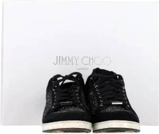 Jimmy Choo Pre-owned Polyester sneakers Black Dames