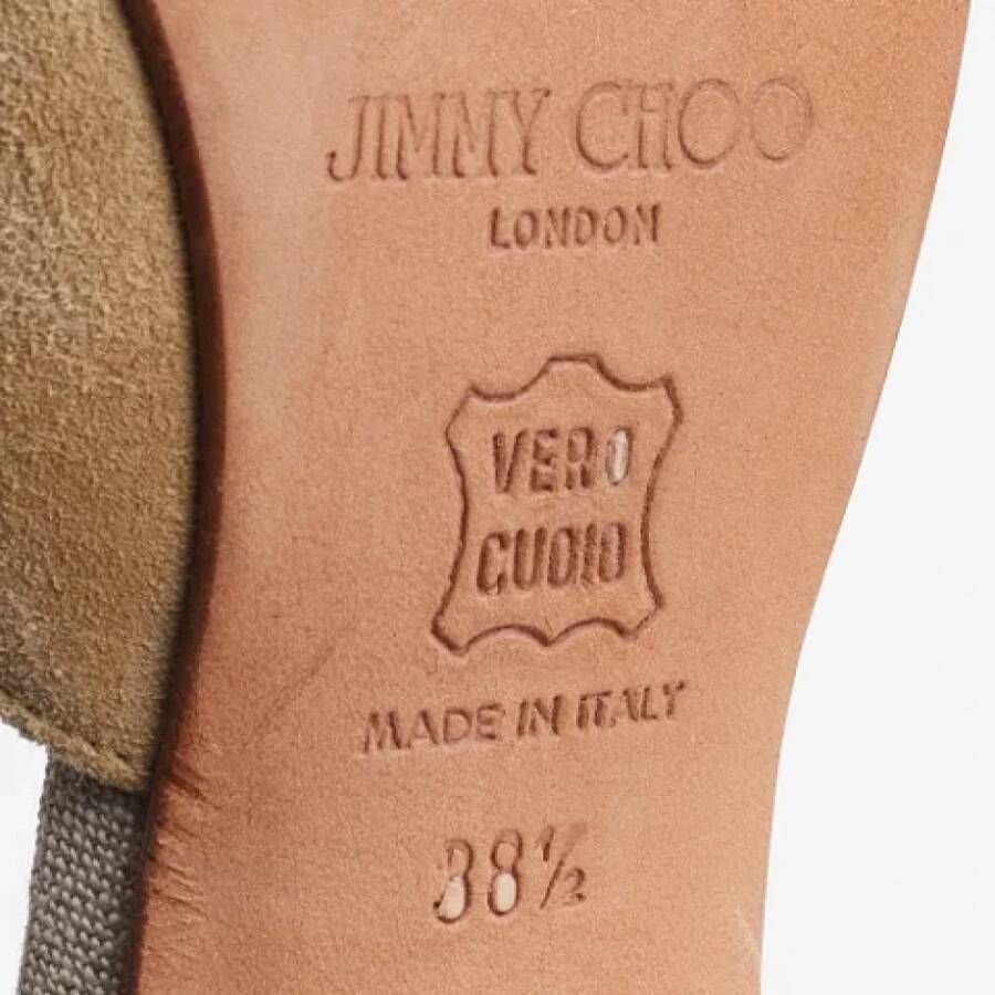 Jimmy Choo Pre-owned Raffia sandals Beige Dames