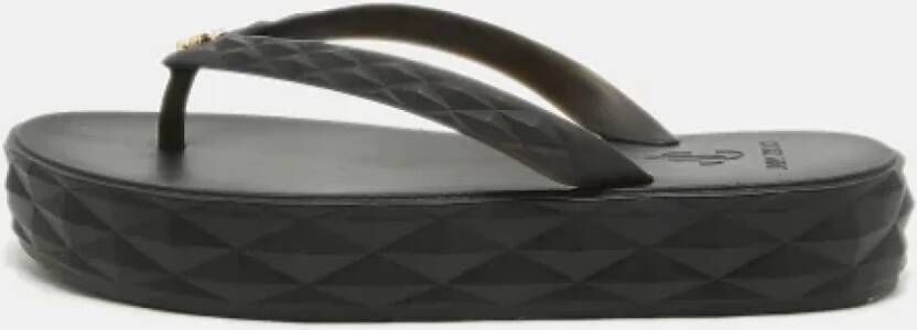 Jimmy Choo Pre-owned Rubber sandals Black Dames