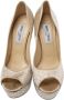 Jimmy Choo Pre-owned Satin heels Beige Dames - Thumbnail 2