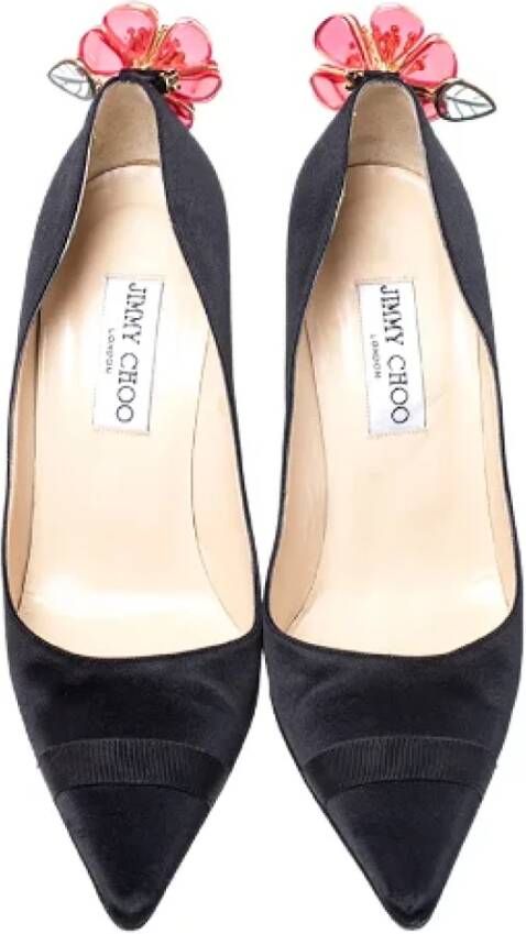 Jimmy Choo Pre-owned Satin heels Black Dames