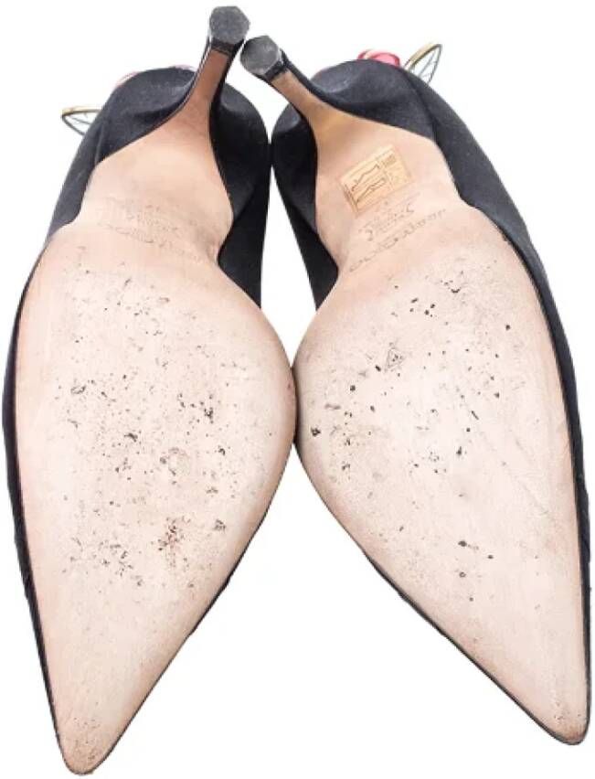 Jimmy Choo Pre-owned Satin heels Black Dames
