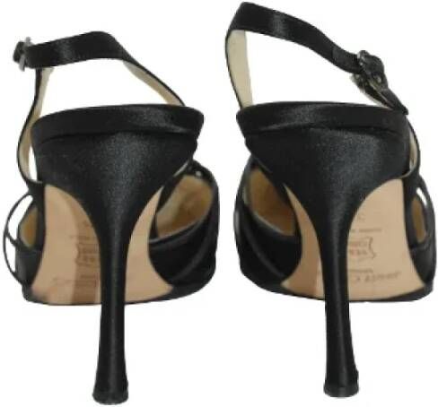 Jimmy Choo Pre-owned Satin heels Black Dames