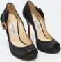 Jimmy Choo Pre-owned Satin heels Black Dames - Thumbnail 4