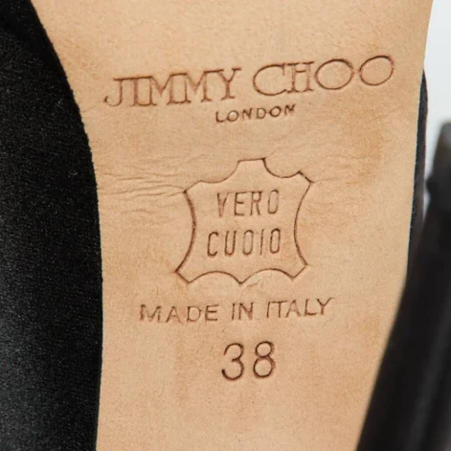 Jimmy Choo Pre-owned Satin heels Black Dames