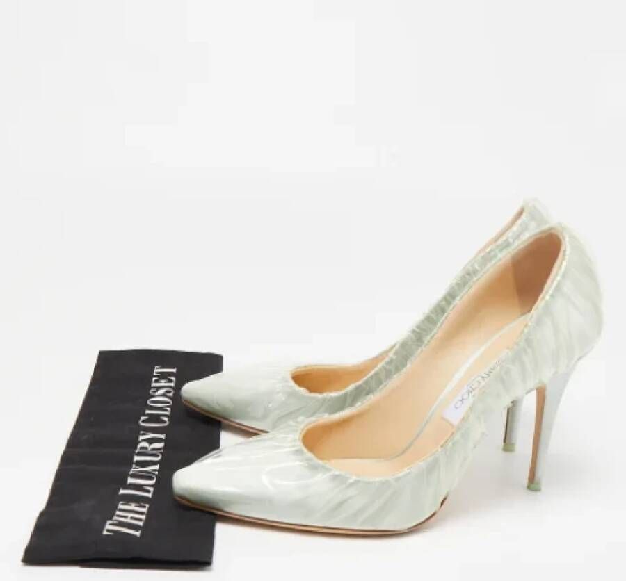 Jimmy Choo Pre-owned Satin heels Green Dames
