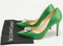 Jimmy Choo Pre-owned Satin heels Green Dames - Thumbnail 8