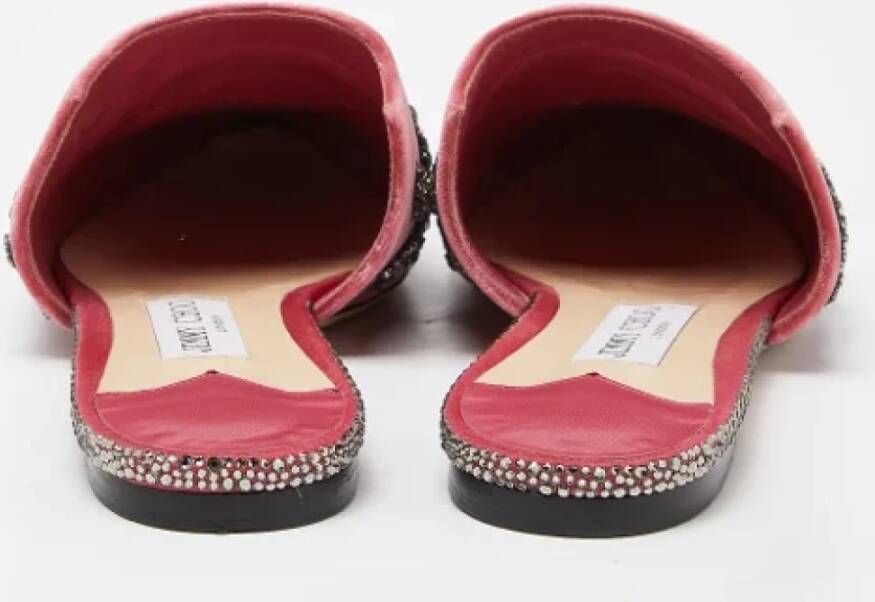 Jimmy Choo Pre-owned Satin mules Pink Dames