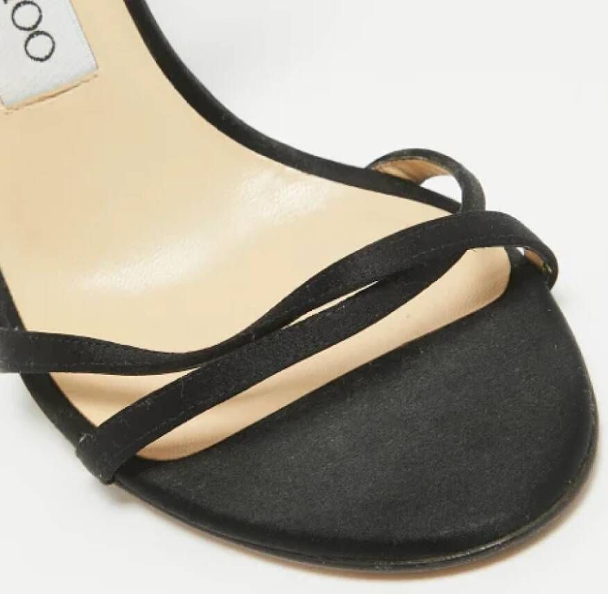 Jimmy Choo Pre-owned Satin sandals Black Dames