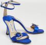 Jimmy Choo Pre-owned Satin sandals Blue Dames - Thumbnail 4