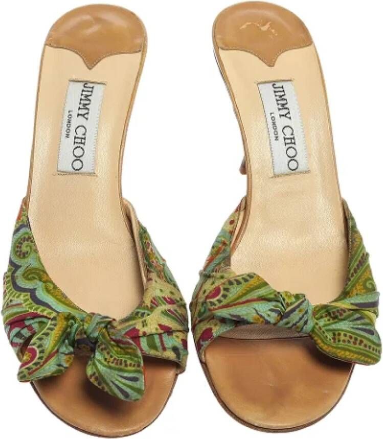 Jimmy Choo Pre-owned Satin sandals Multicolor Dames