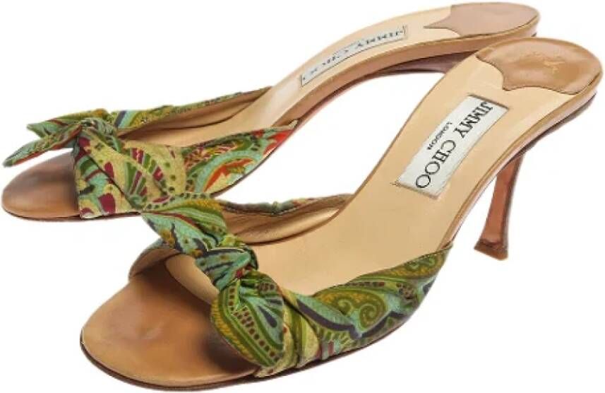 Jimmy Choo Pre-owned Satin sandals Multicolor Dames