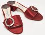 Jimmy Choo Pre-owned Satin sandals Red Dames - Thumbnail 4