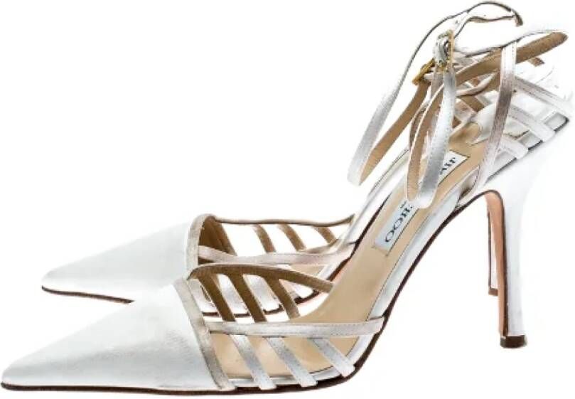 Jimmy Choo Pre-owned Satin sandals White Dames