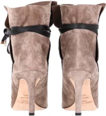 Jimmy Choo Pre-owned Suede boots Beige Dames