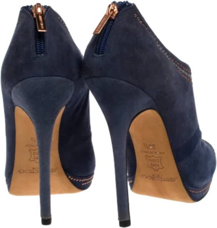 Jimmy Choo Pre-owned Suede boots Blue Dames