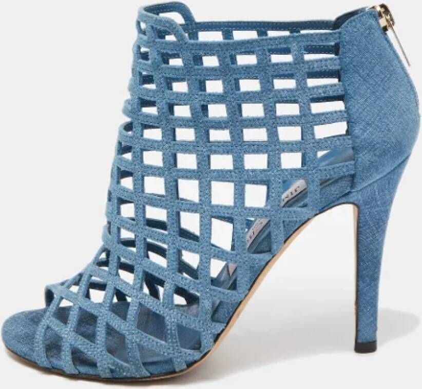 Jimmy Choo Pre-owned Suede boots Blue Dames