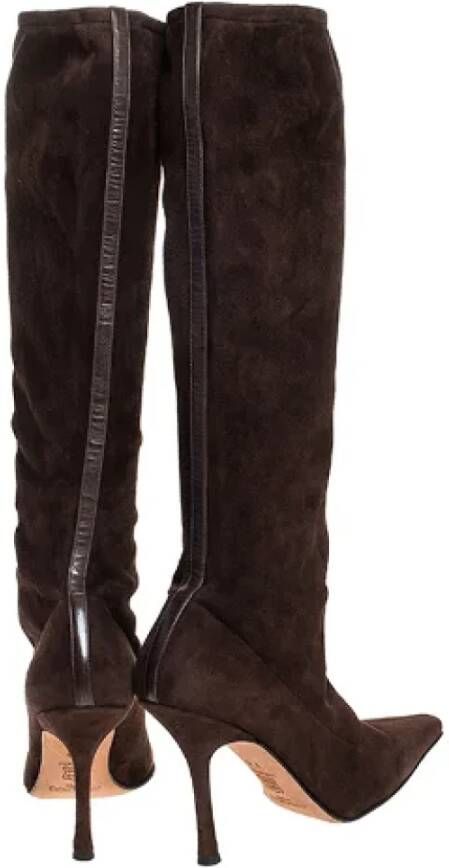 Jimmy Choo Pre-owned Suede boots Brown Dames