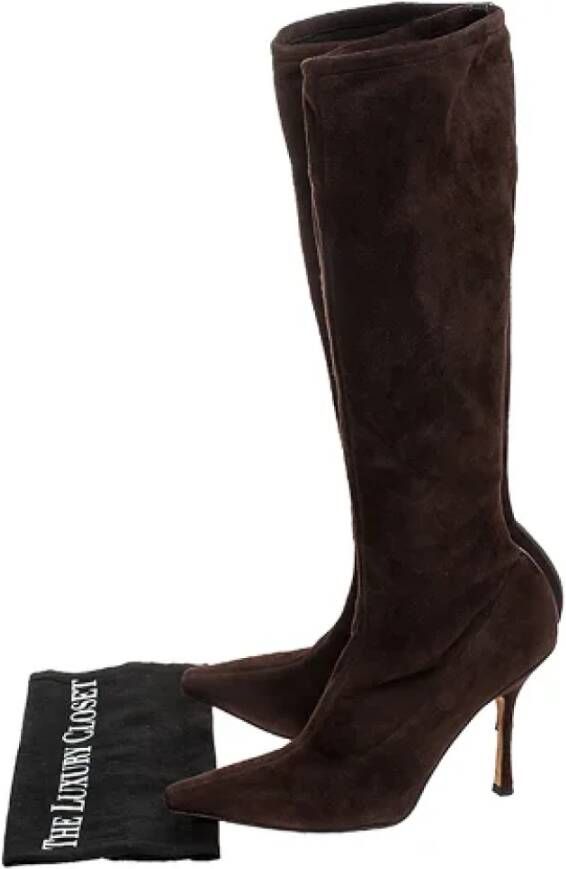 Jimmy Choo Pre-owned Suede boots Brown Dames