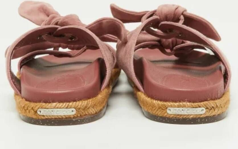 Jimmy Choo Pre-owned Suede flats Pink Dames