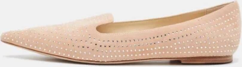 Jimmy Choo Pre-owned Suede flats Pink Dames