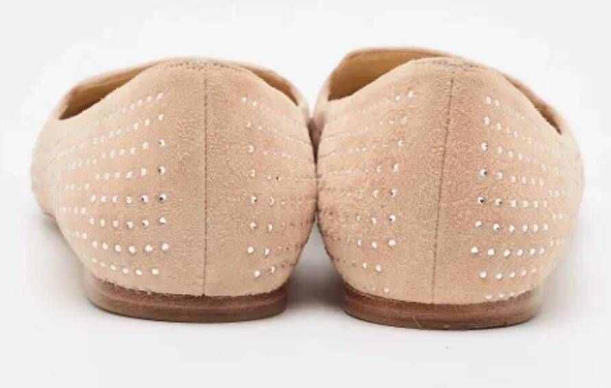 Jimmy Choo Pre-owned Suede flats Pink Dames