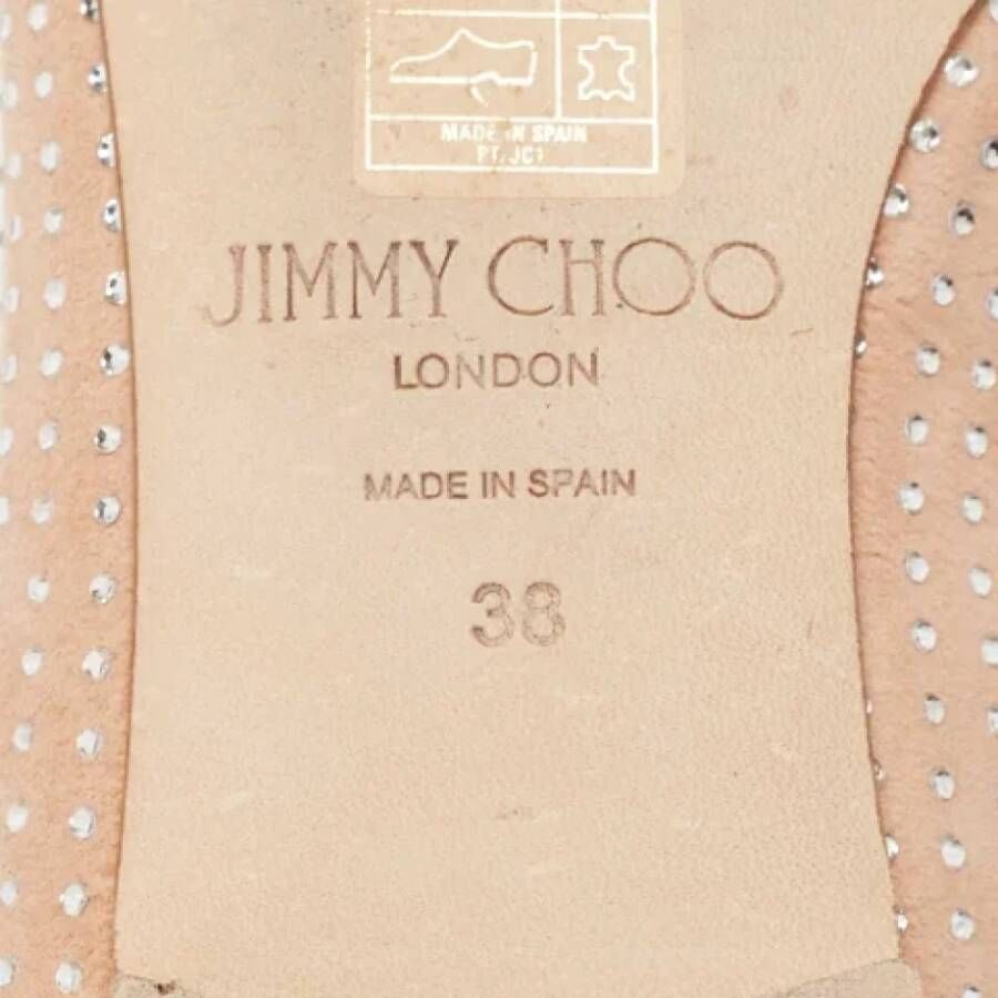 Jimmy Choo Pre-owned Suede flats Pink Dames