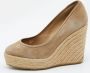 Jimmy Choo Pre-owned Suede heels Beige Dames - Thumbnail 2