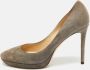 Jimmy Choo Pre-owned Suede heels Beige Dames - Thumbnail 2