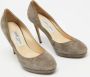 Jimmy Choo Pre-owned Suede heels Beige Dames - Thumbnail 4