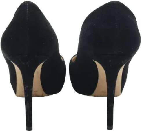 Jimmy Choo Pre-owned Suede heels Black Dames