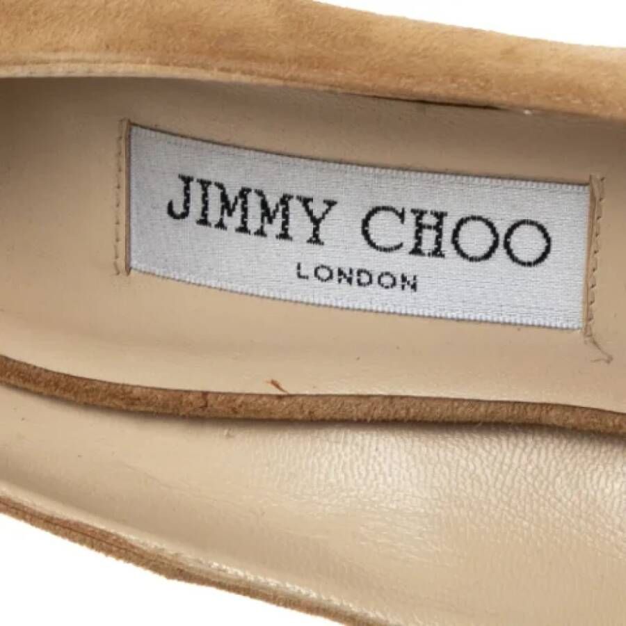 Jimmy Choo Pre-owned Suede heels Brown Dames