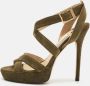 Jimmy Choo Pre-owned Suede heels Green Dames - Thumbnail 2