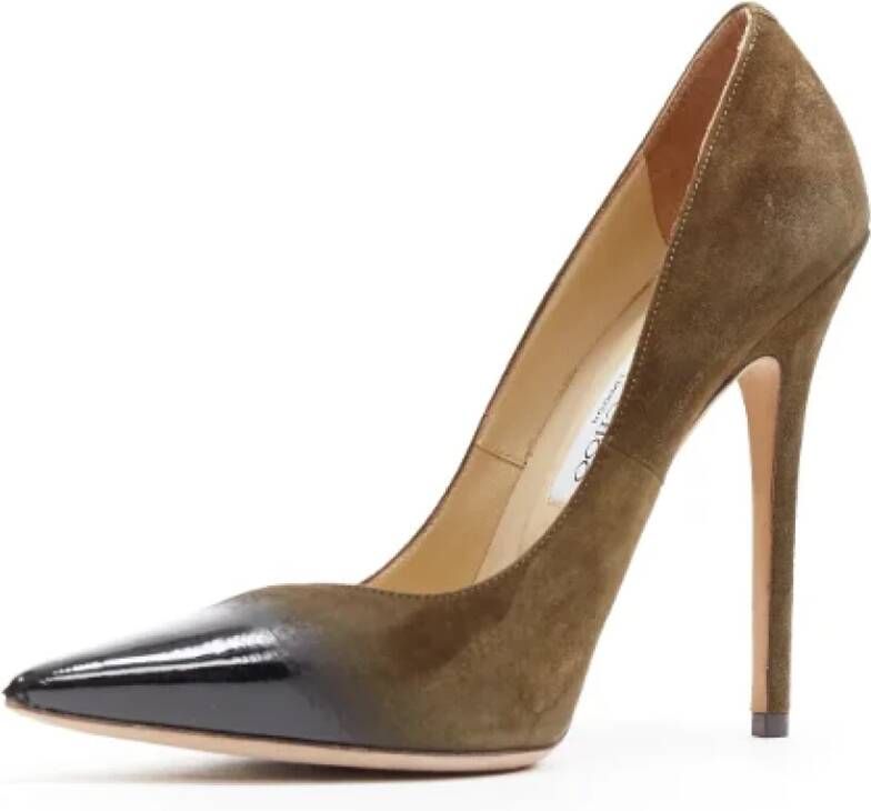 Jimmy Choo Pre-owned Suede heels Green Dames