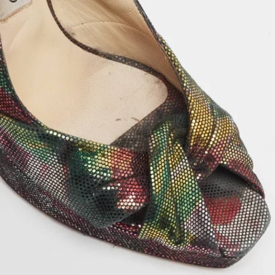 Jimmy Choo Pre-owned Suede heels Multicolor Dames