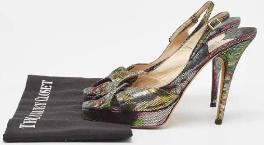 Jimmy Choo Pre-owned Suede heels Multicolor Dames
