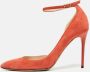 Jimmy Choo Pre-owned Suede heels Orange Dames - Thumbnail 2