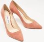 Jimmy Choo Pre-owned Suede heels Pink Dames - Thumbnail 4