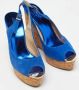 Jimmy Choo Pre-owned Suede sandals Blue Dames - Thumbnail 4