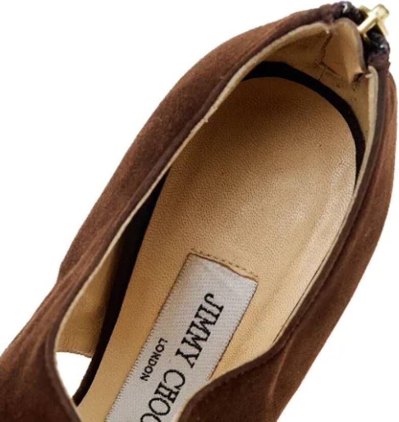 Jimmy Choo Pre-owned Suede sandals Brown Dames
