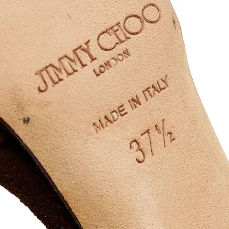 Jimmy Choo Pre-owned Suede sandals Brown Dames